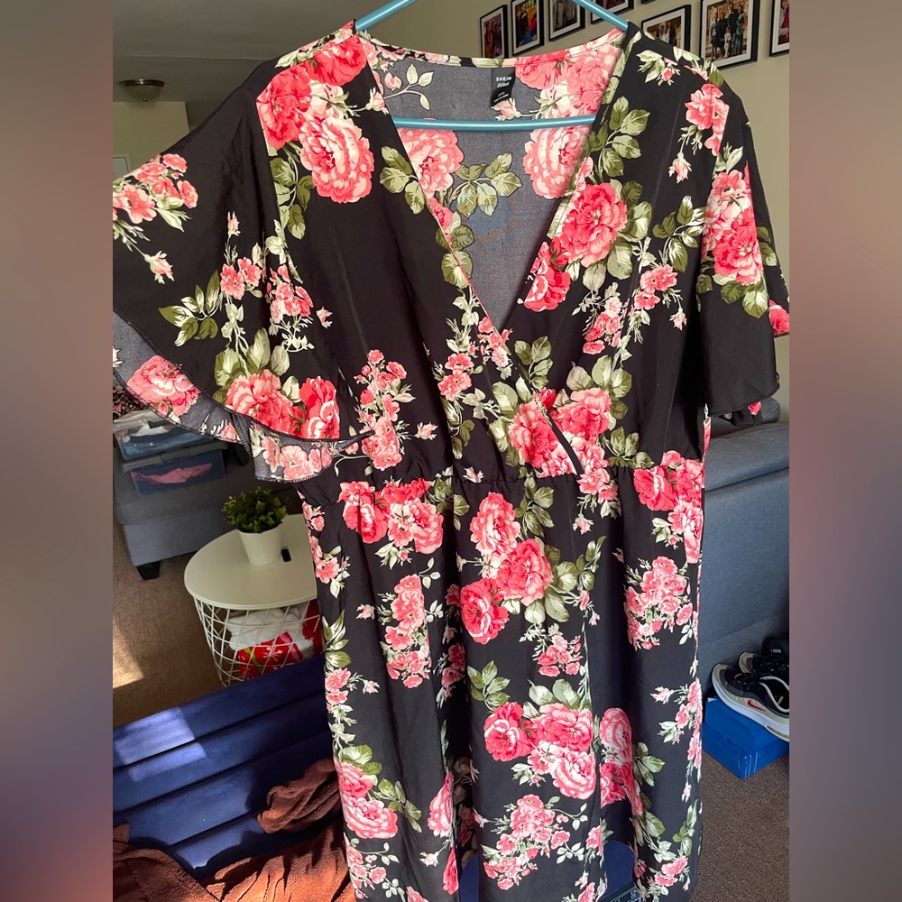 Shein Curvy Floral Dress, Size 2XL
